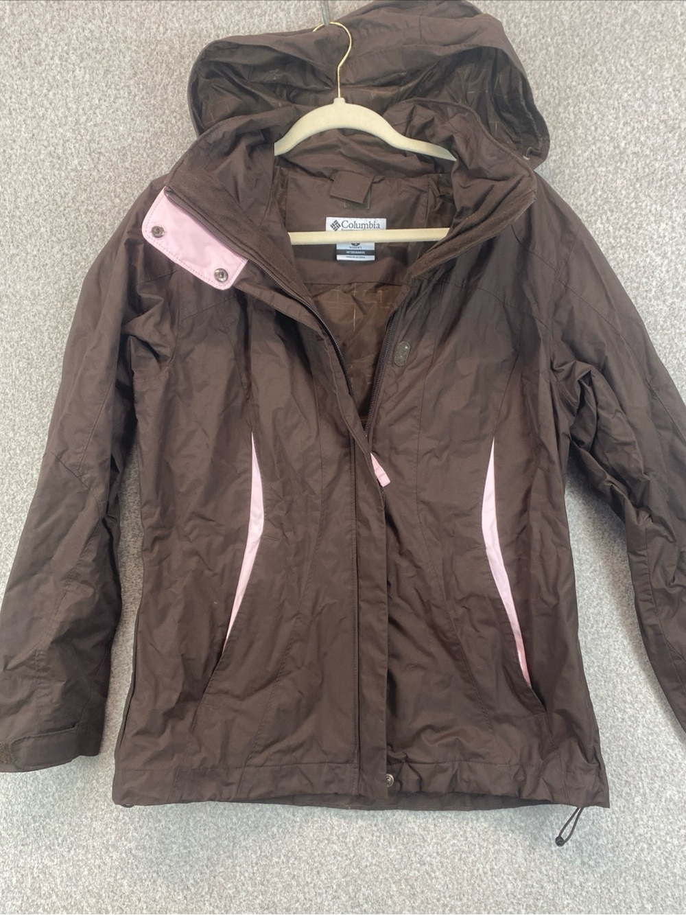 Columbia Omni-Shield Interchange Jacket Womens Small Waterproof Hooded Ski Shell